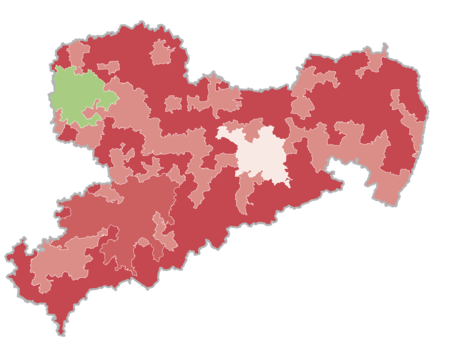 Dieses Vorschaubild zeigt eine Karte von Sachsen, unterteilt nach Raumkategorien.