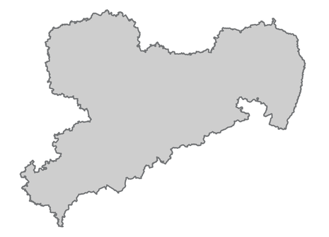 Dieses Vorschaubild zeigt eine Karte von Sachsen.