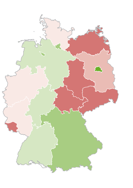 Dieses Vorschaubild zeigt eine Karte von Deutschland.