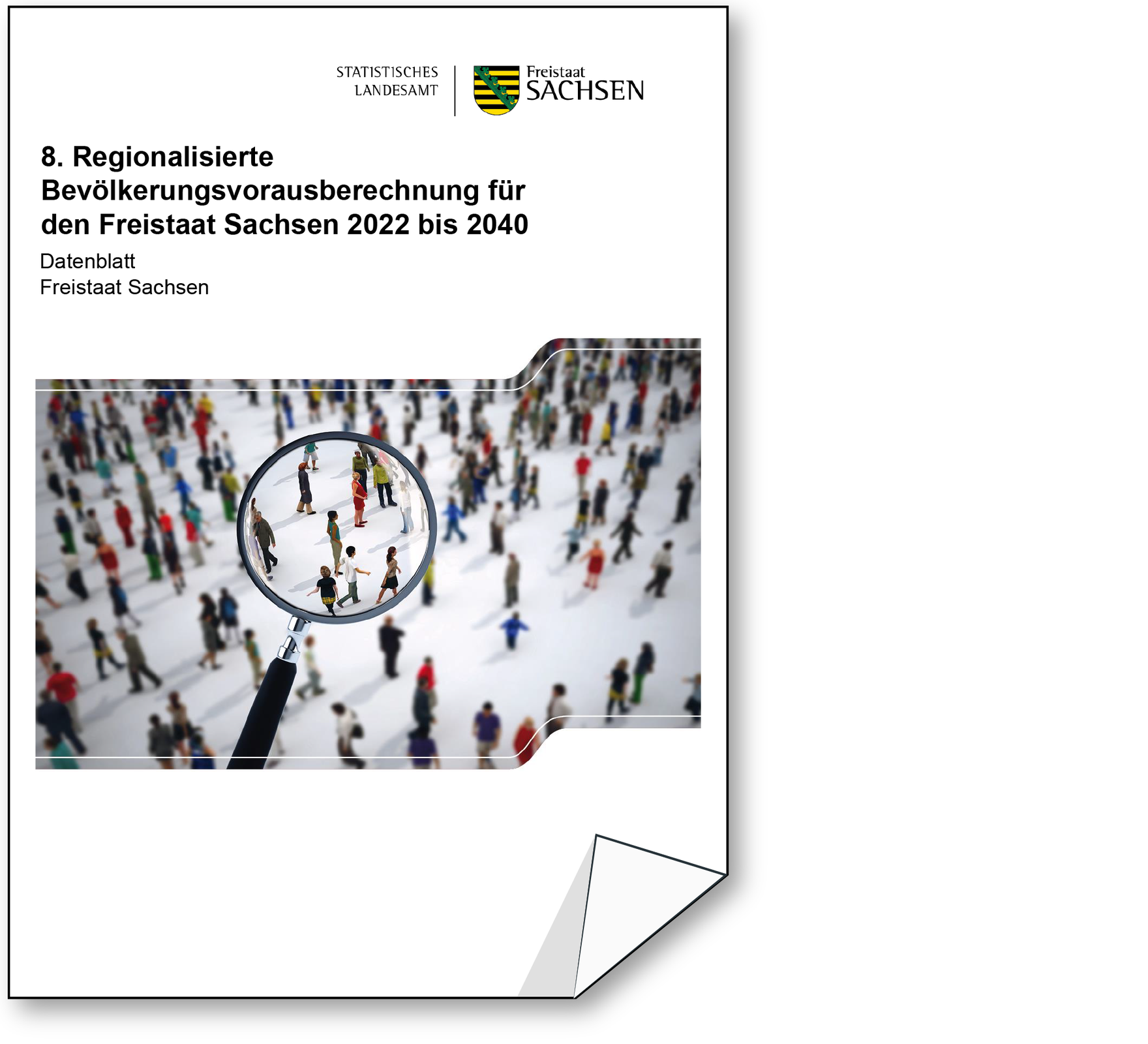 Dieses Vorschaubild zeigt das Titelblatt des Datenblattes über die Ergebnisse der 8. RBV für Sachsen.