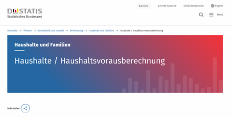 Dieses Bild zeigt einen Screenshot der Internetseite des Statistischen Bundesamtes.